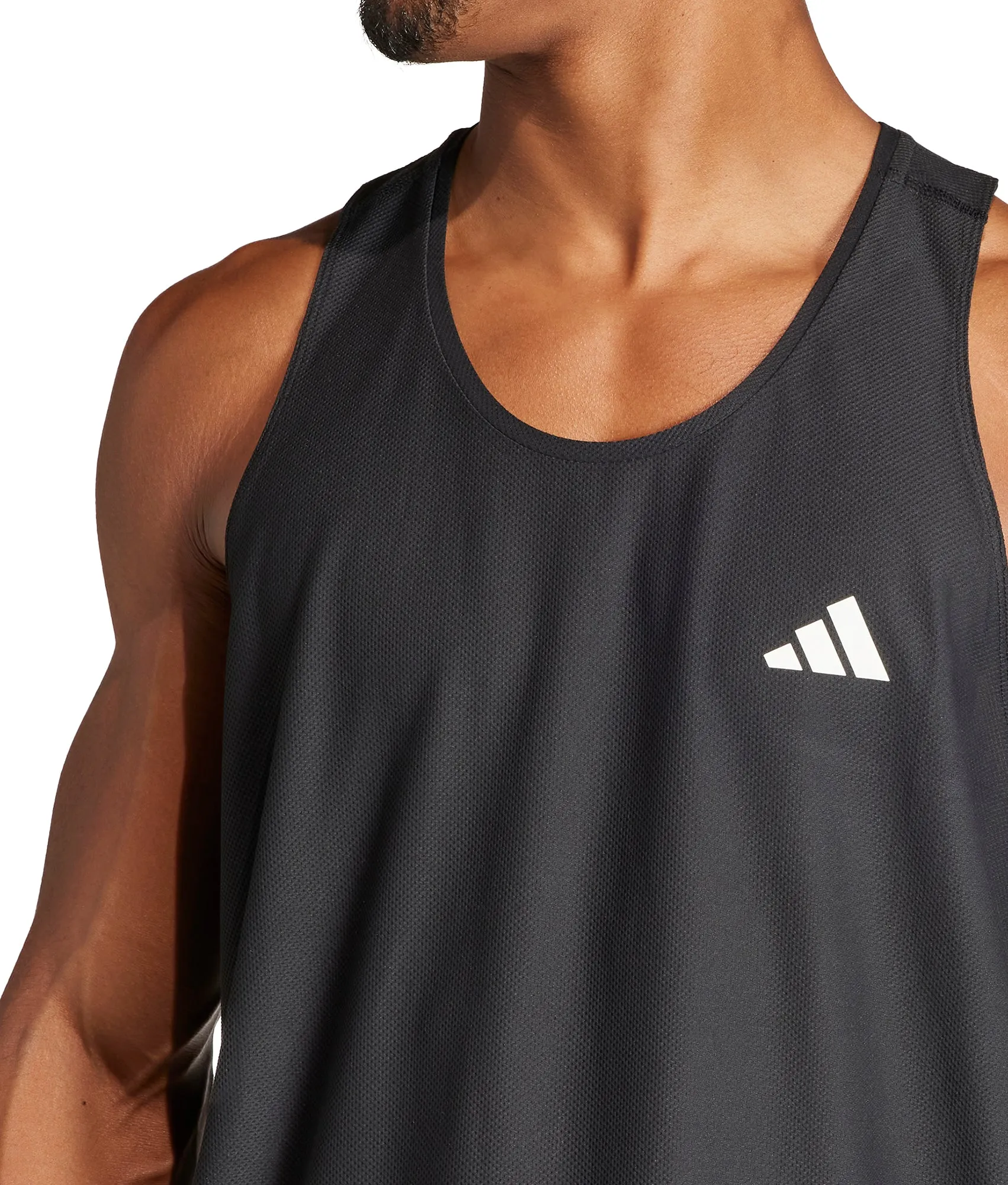 adidas Own The Run Mens Running Vest - Black battle simulation