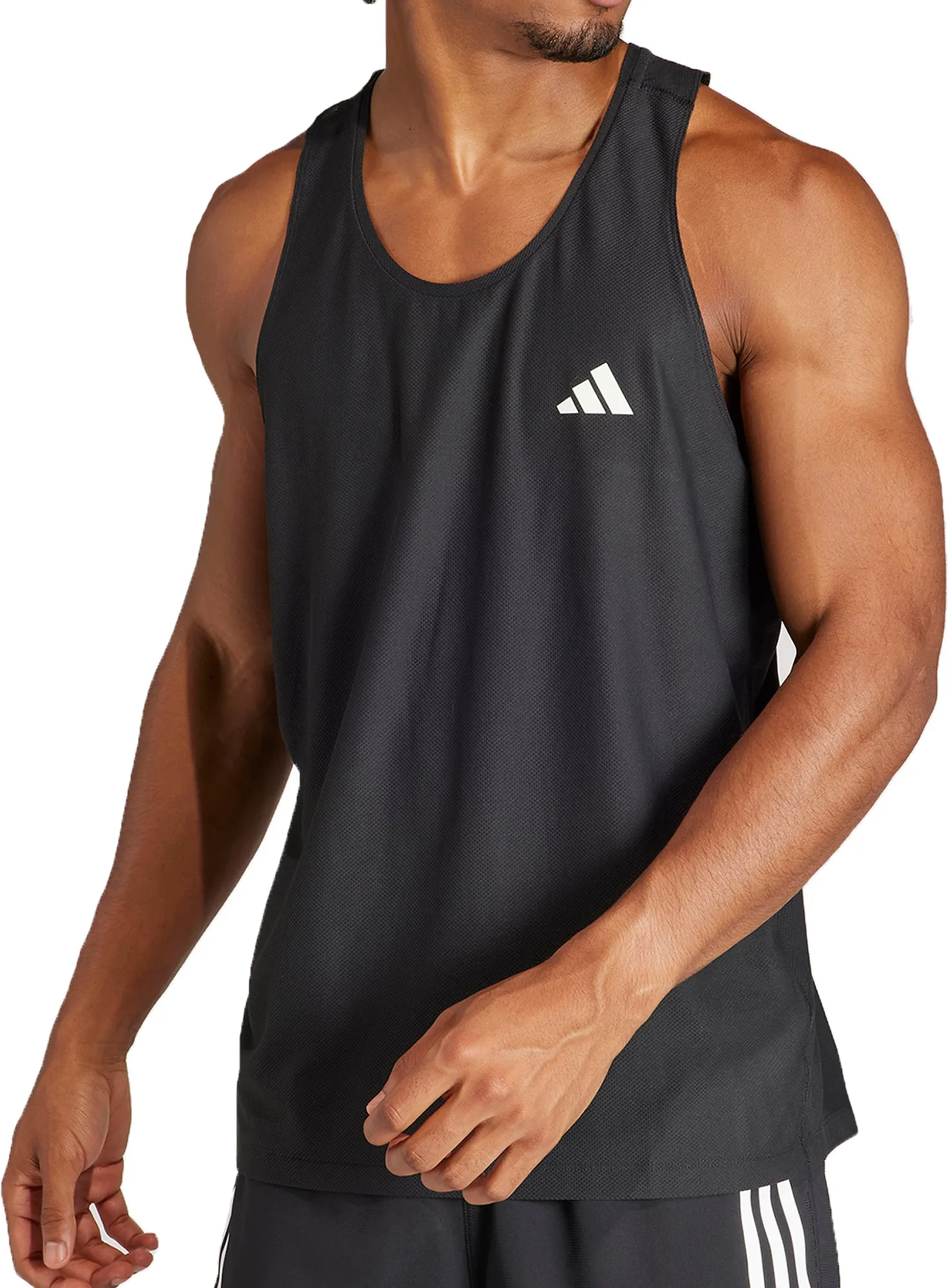 domestic users Industrial - strength adidas Own The Run Mens Running Vest - Black