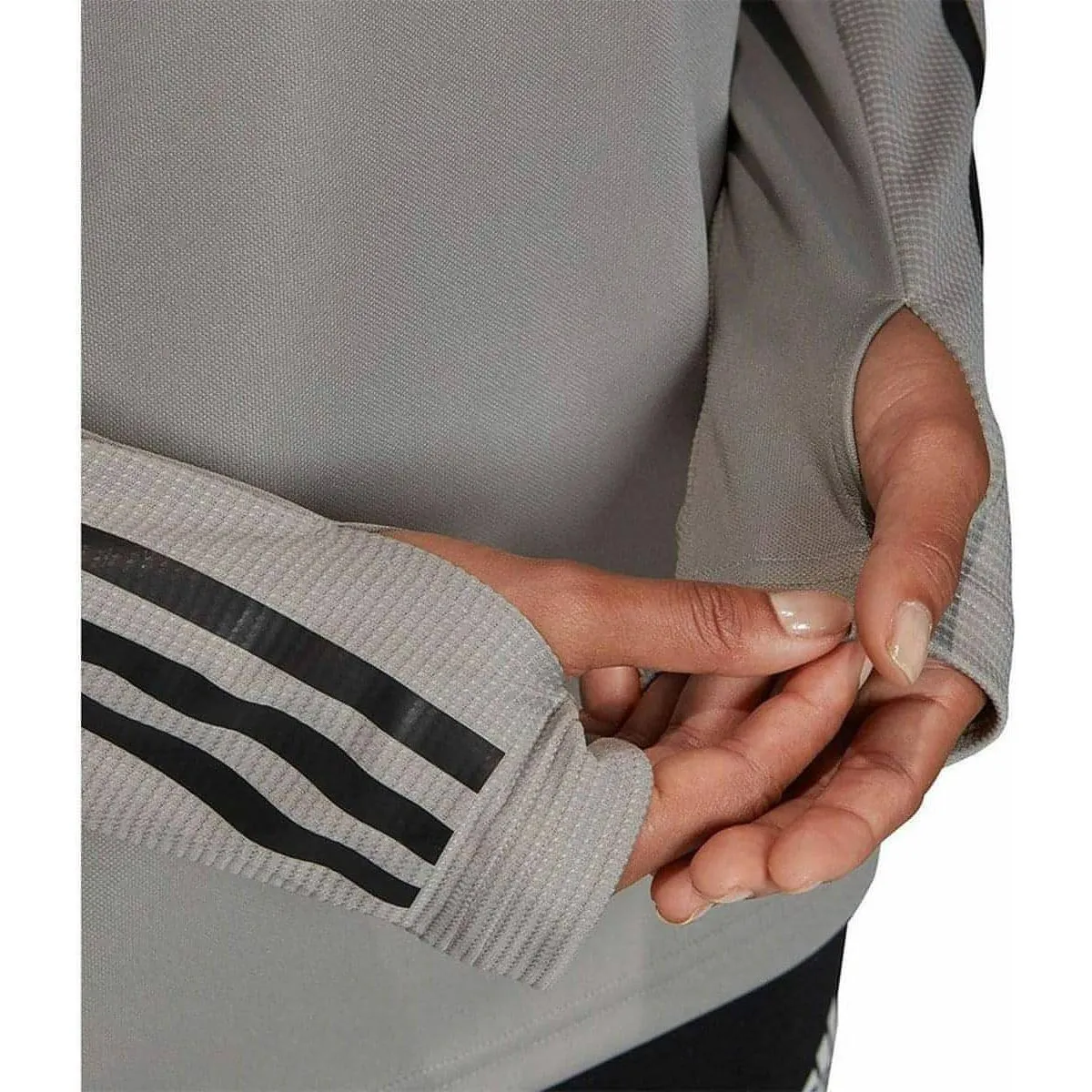 adidas Condivo 20 Half Zip Long Sleeve Womens Training Top - Grey Weekend Comfort Wear Layered Neckline