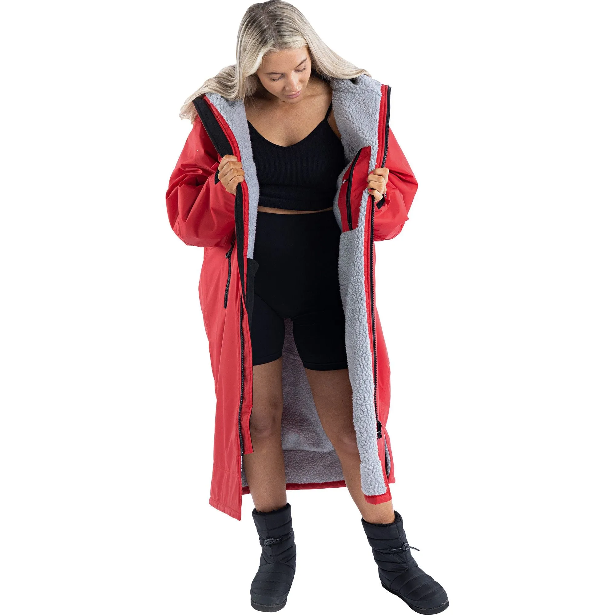 Relax time wrinkle free finish Dryrobe Advance Long Sleeve Changing Robe - Red