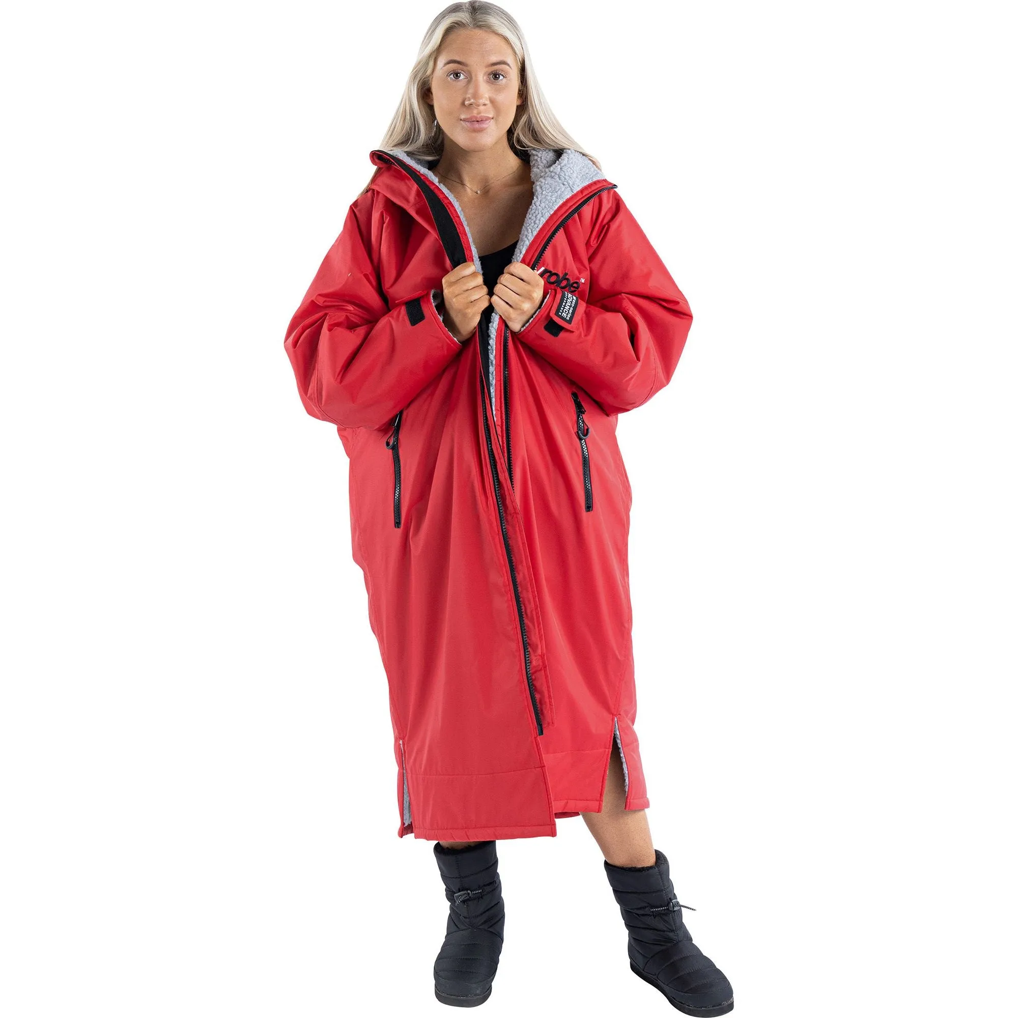 Casual Look Dryrobe Advance Long Sleeve Changing Robe - Red