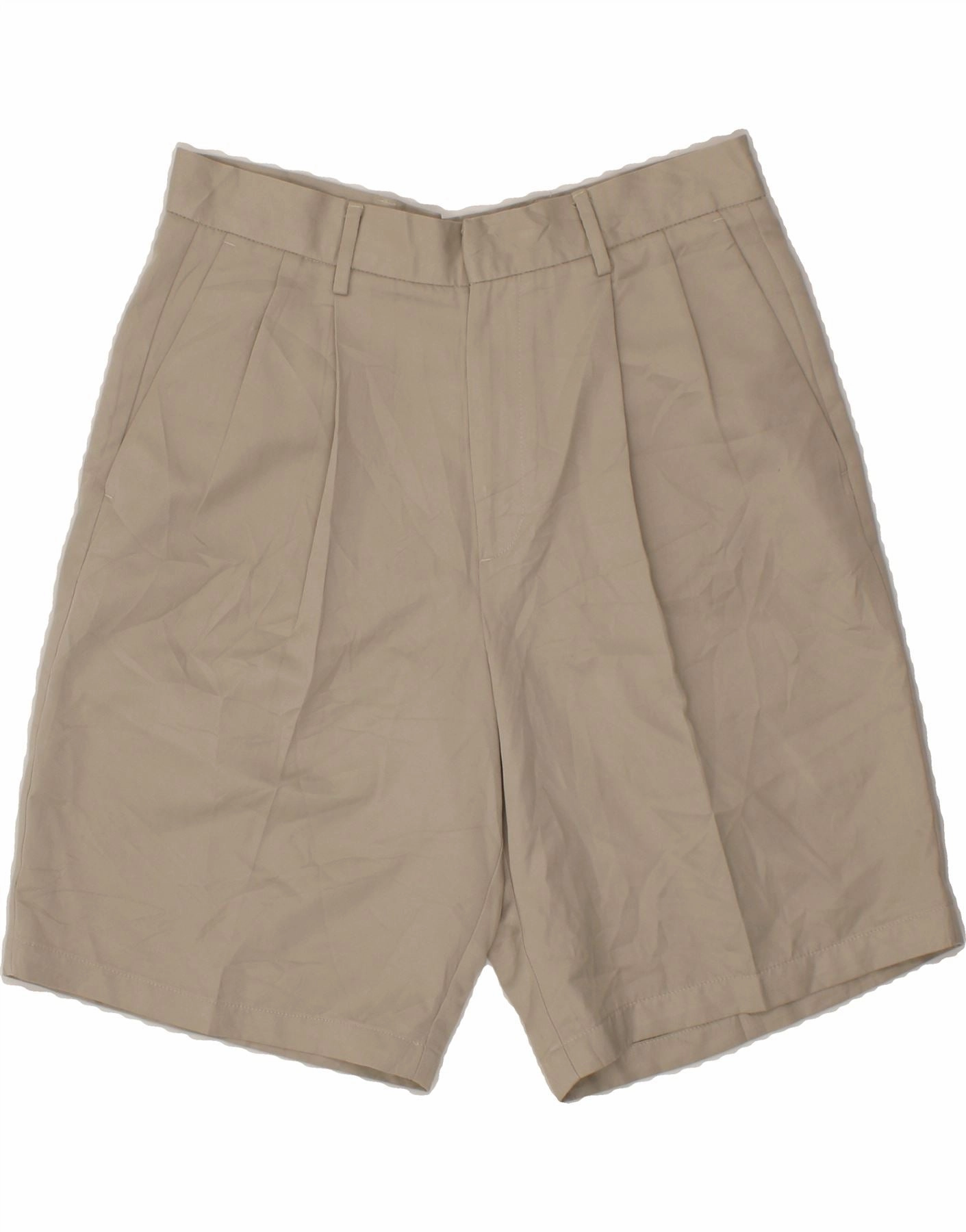DOCKERS Mens Pegged Chino Shorts W32 Medium Beige Polyester Four Way Stretch