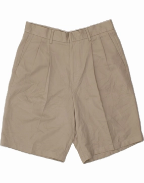 DOCKERS Mens Pegged Chino Shorts W32 Medium Beige Polyester Four Way Stretch