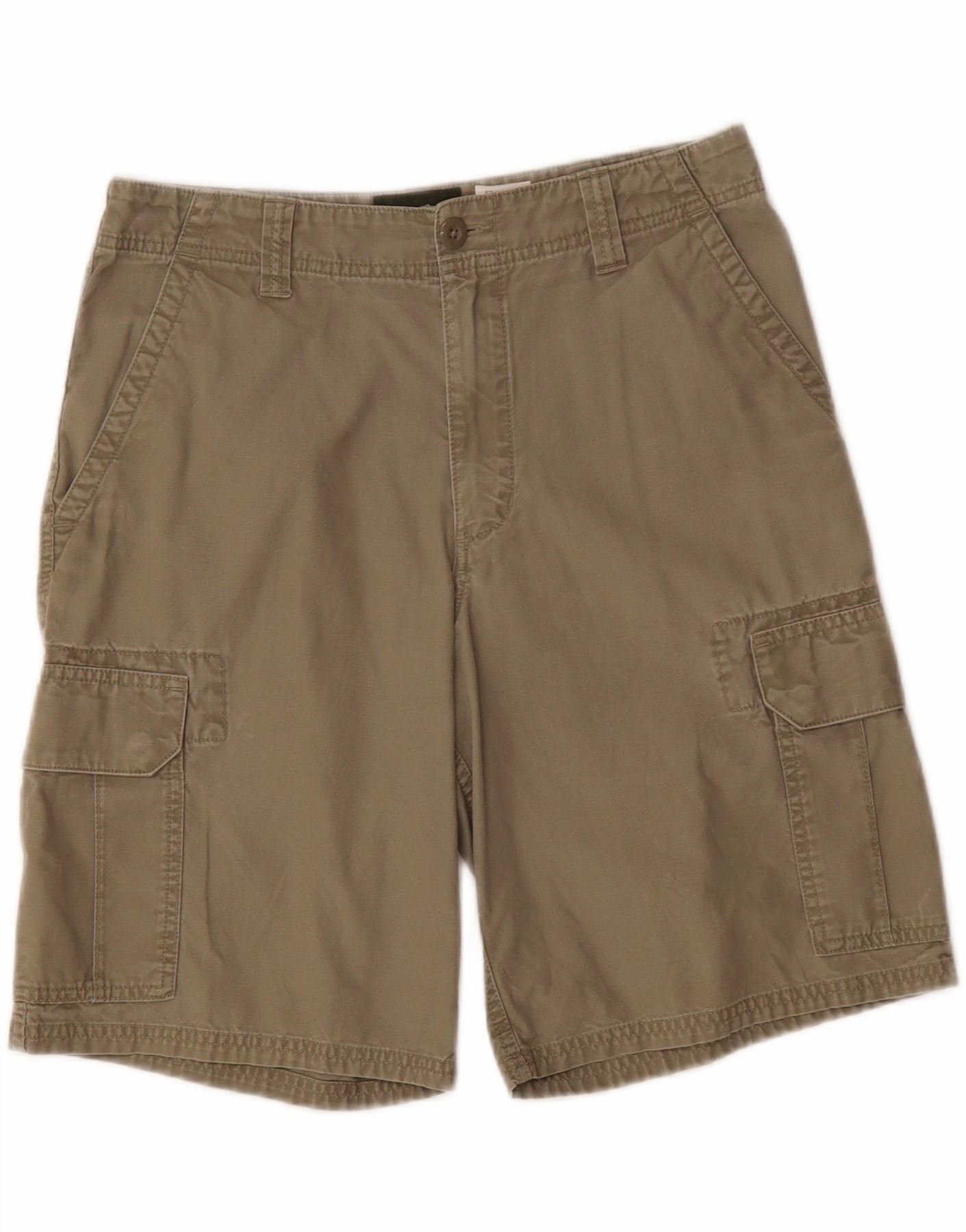 EDDIE BAUER Mens Cargo Shorts W32 Medium Grey Cotton Breathable Waistband