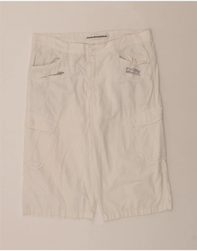 Dynamic Flex Zones light feel VINTAGE Mens Cargo Shorts W40 XL  White Cotton