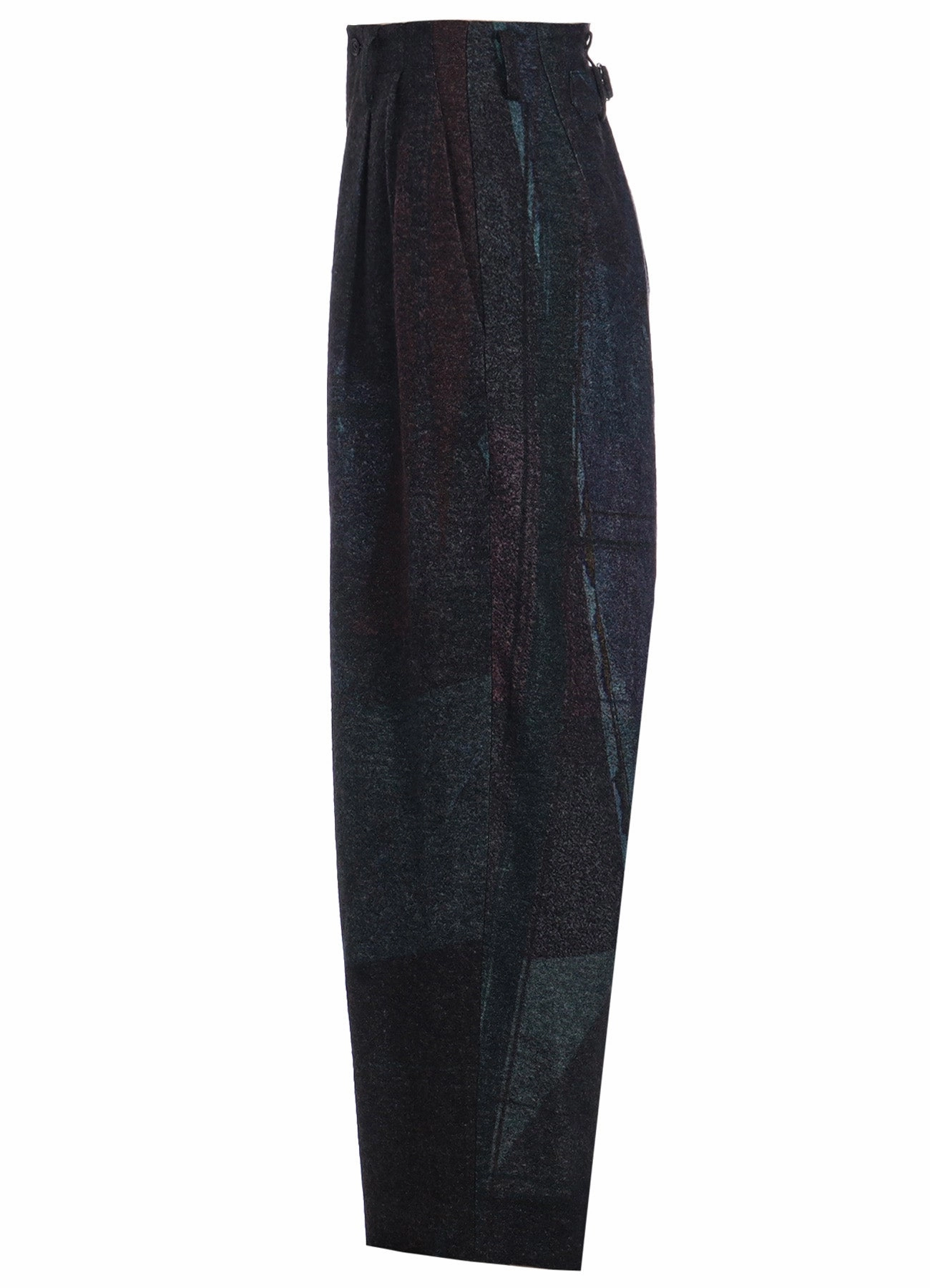 RAISED C/W TWILL PEALED CHECK PT DOUBLE TUCK WIDE PANTS Trail Ready Layered Style