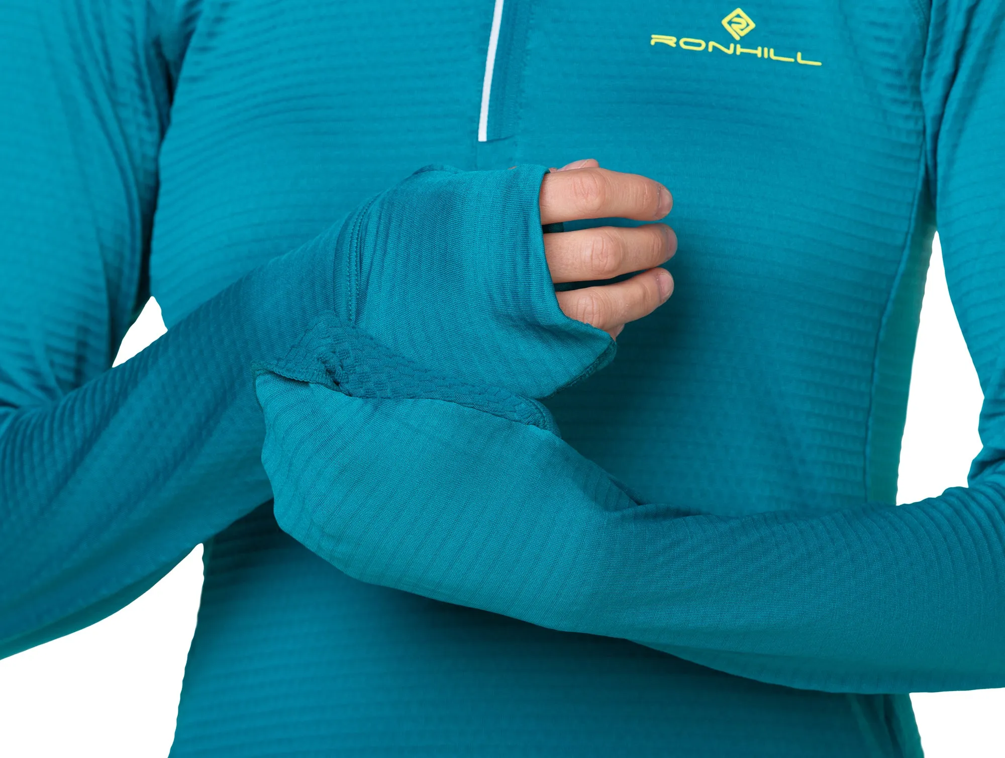 Ronhill Tech Winter Half Zip Long Sleeve Womens Running Top - Blue Best Seller Odor Control Finish