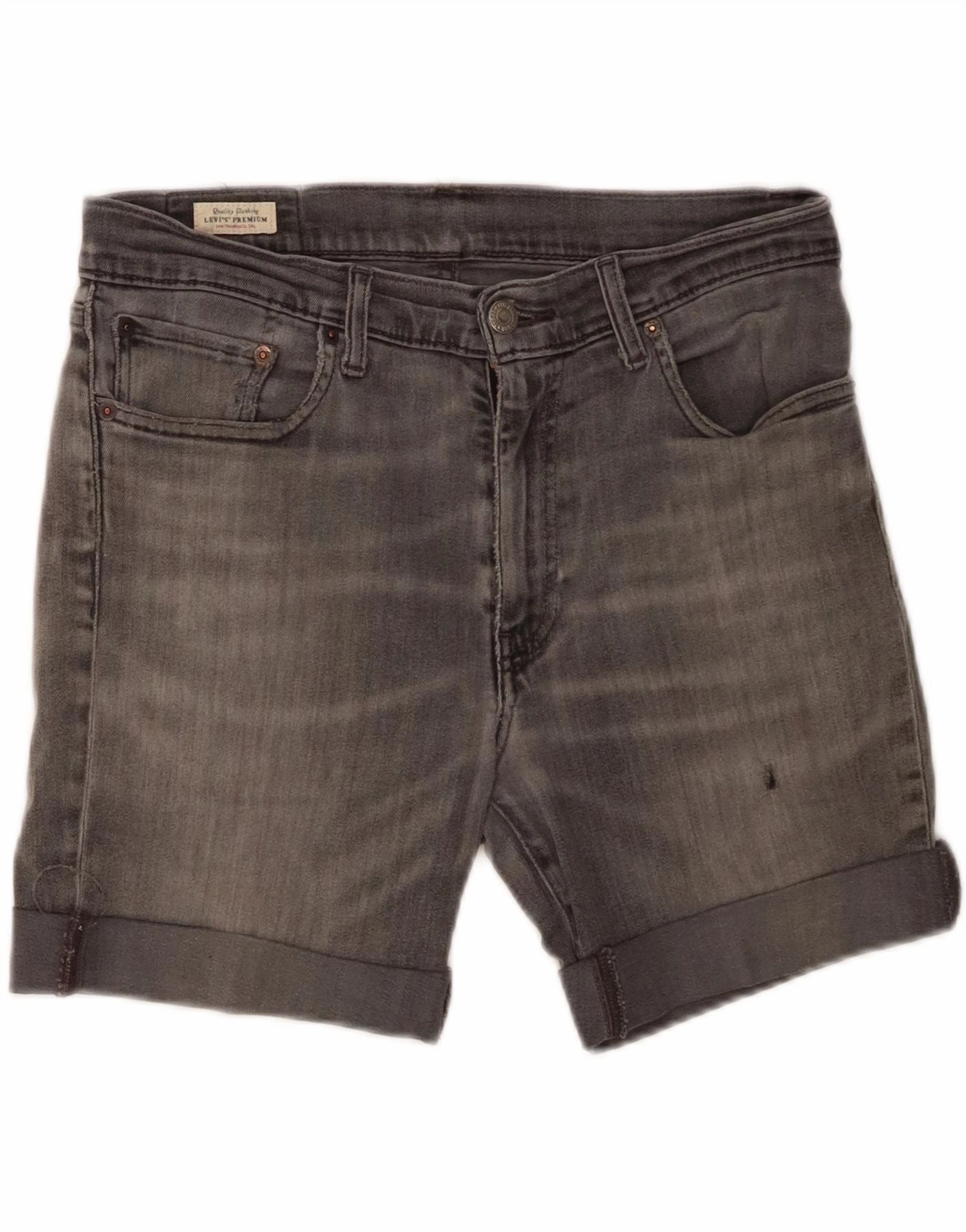 Mens Denim Shorts W33 Medium Anti Slip Waistband Light Active