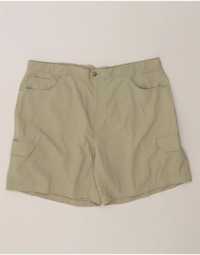 COLUMBIA Mens Titanium Cargo Shorts 2XL W42 Green Nylon Day Out skiing gear