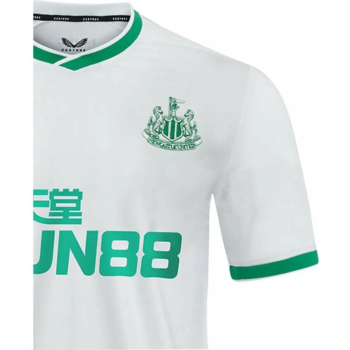 Castore Newcastle United Third Mens Football Shirt - White Water Based Ink Print Versatile Comfort Style