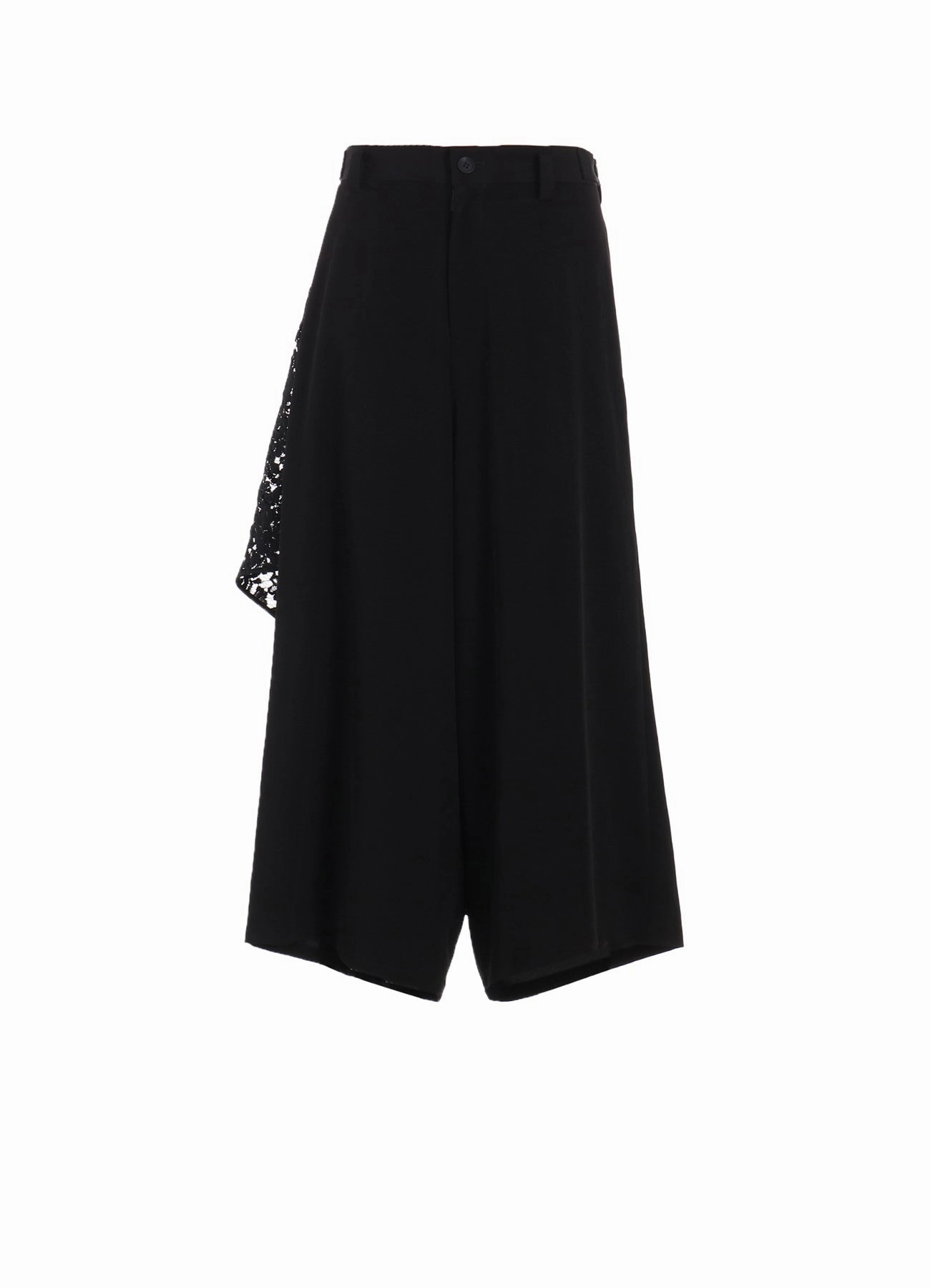TA/PE CREPE DE CHINE BACKSIDE DRAPED D PANTS Flattering Fit ReinforcedStitching