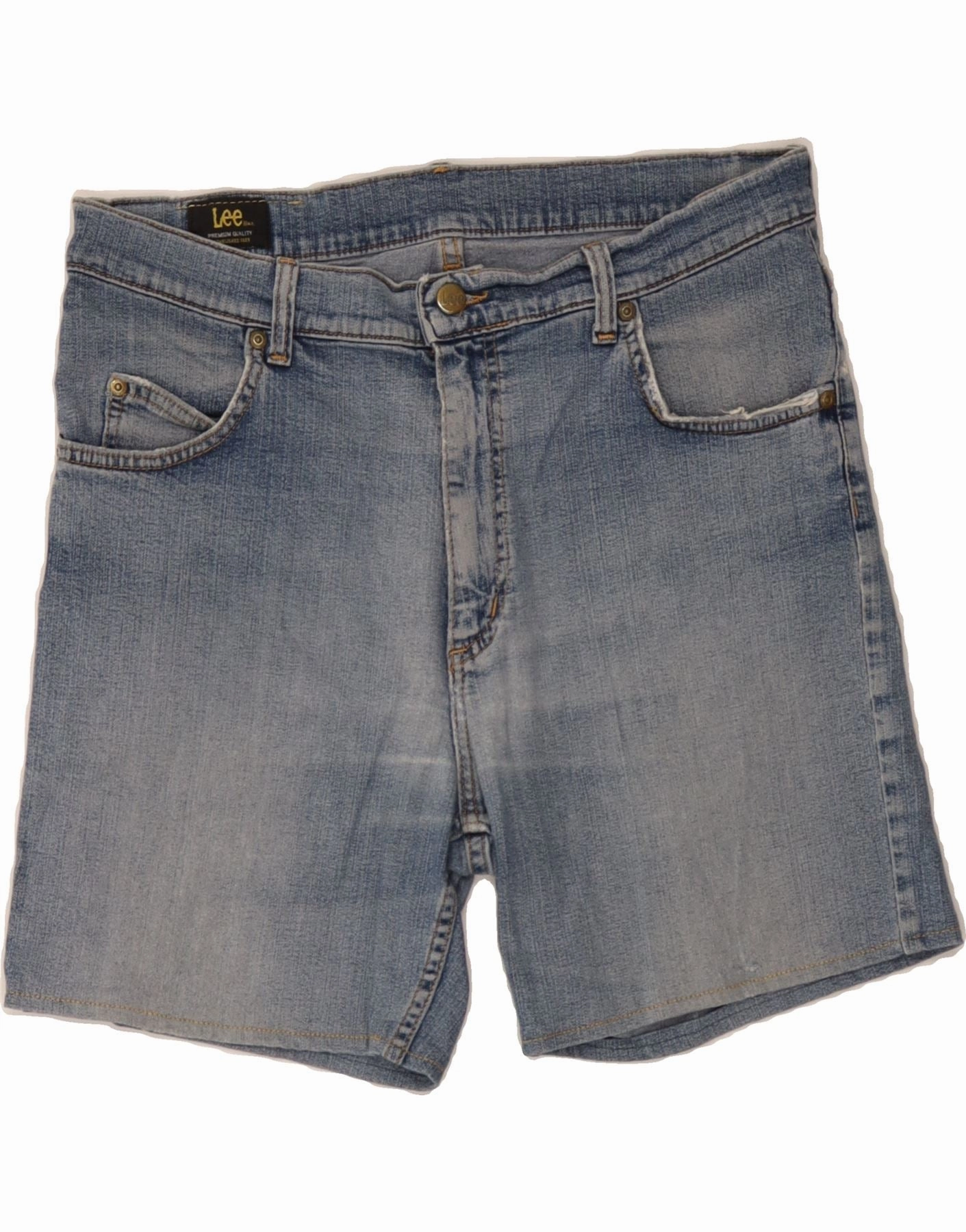Outdoor Use summer shorts LEE Mens Brooklyn Denim Shorts W36 Large Blue Cotton
