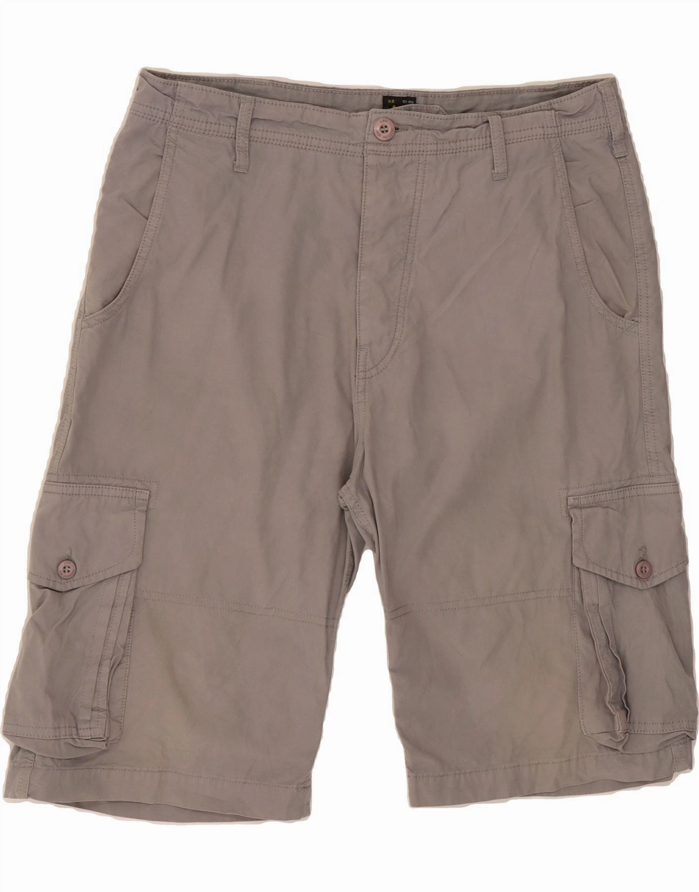 LEE Mens Cargo Shorts W31 Medium Grey Cotton Quick Response Fit