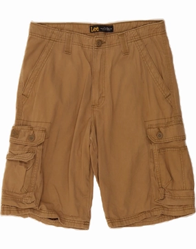 LEE Mens Cargo Shorts W32 Medium  Brown Cotton Breathable Comfort