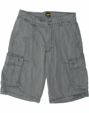Sport Flex Fit LEE Mens Cargo Shorts W32 Medium  Grey Cotton