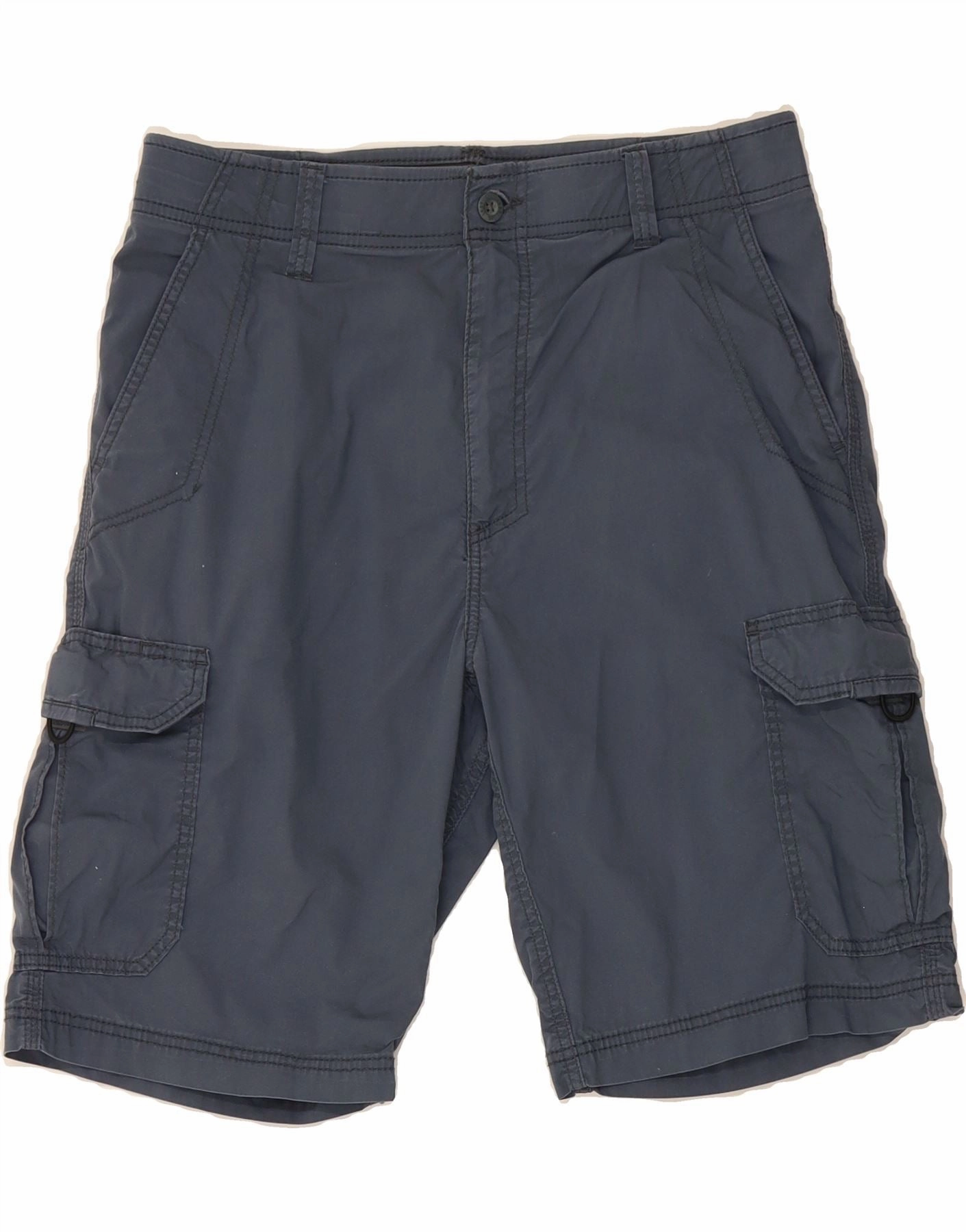LEE Mens Cargo Shorts W33 Medium  Navy Blue Cotton Abrasion Resistant Hem
