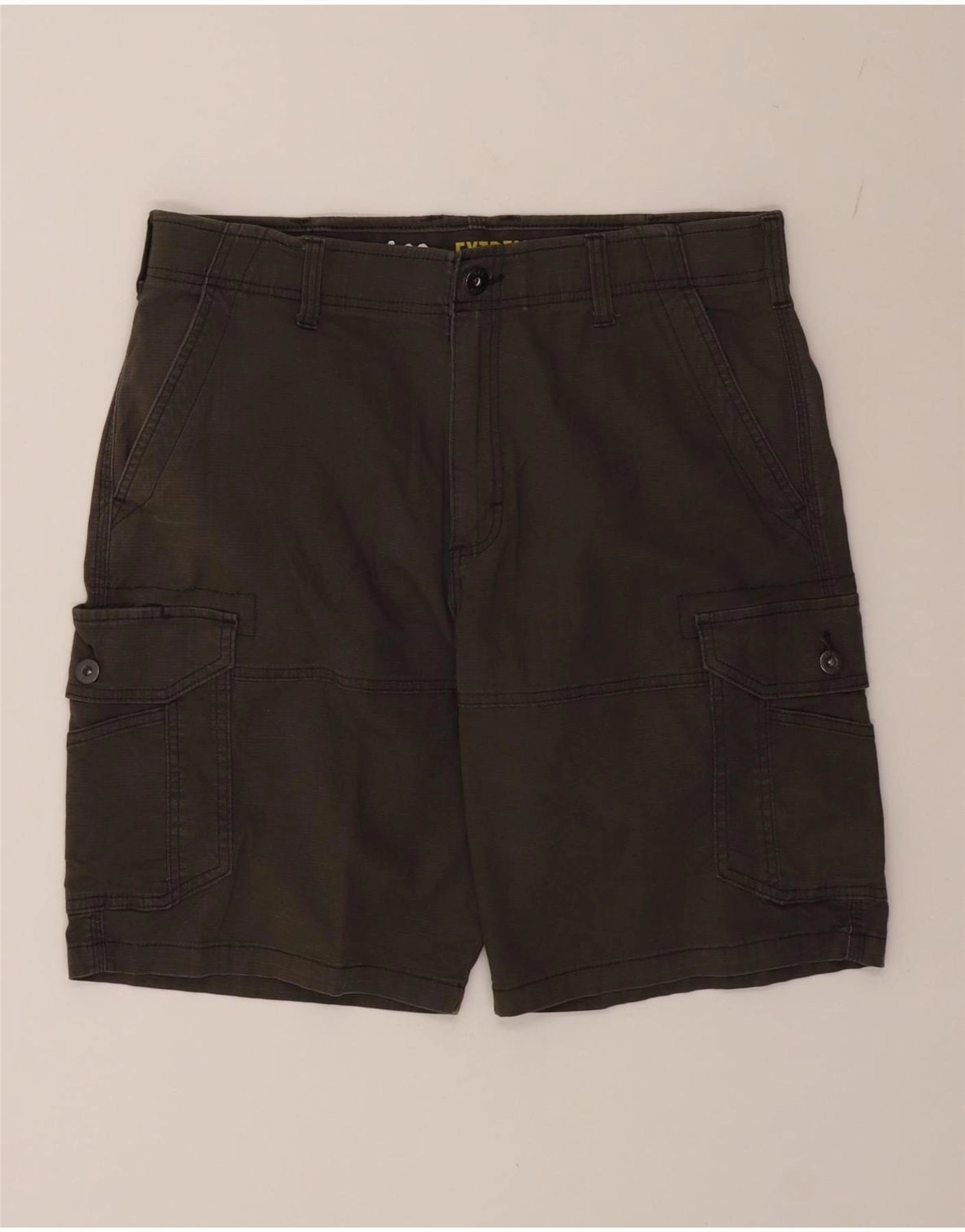 Outdoor Adventure Punk style LEE Mens Cargo Shorts W34 Large Grey Cotton