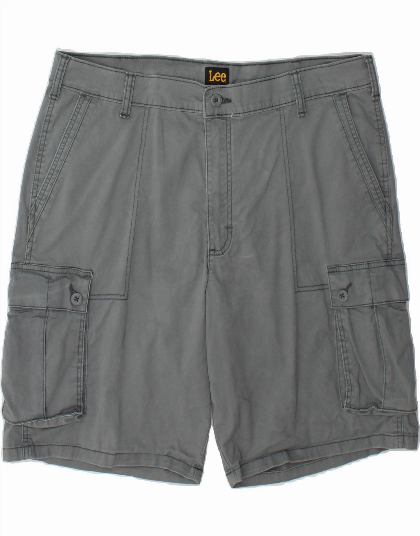 LEE Mens Cargo Shorts W38 XL Grey Cotton Soft touch finish
