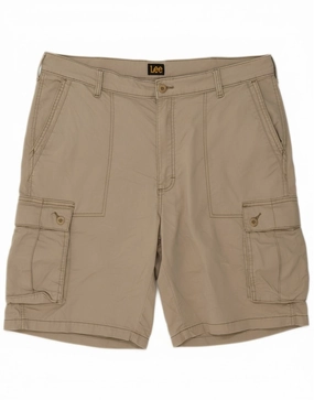 Moisture Wicking Technology Travel Friendly LEE Mens Cargo Shorts W40 XL  Beige Cotton