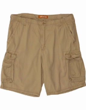 LEE Mens Cargo Shorts W42 2XL Beige Cotton Comfortable Waistband