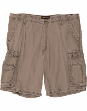 Stain-Resistant Weightless Travel Design LEE Mens Cargo Shorts W44 2XL Grey Cotton