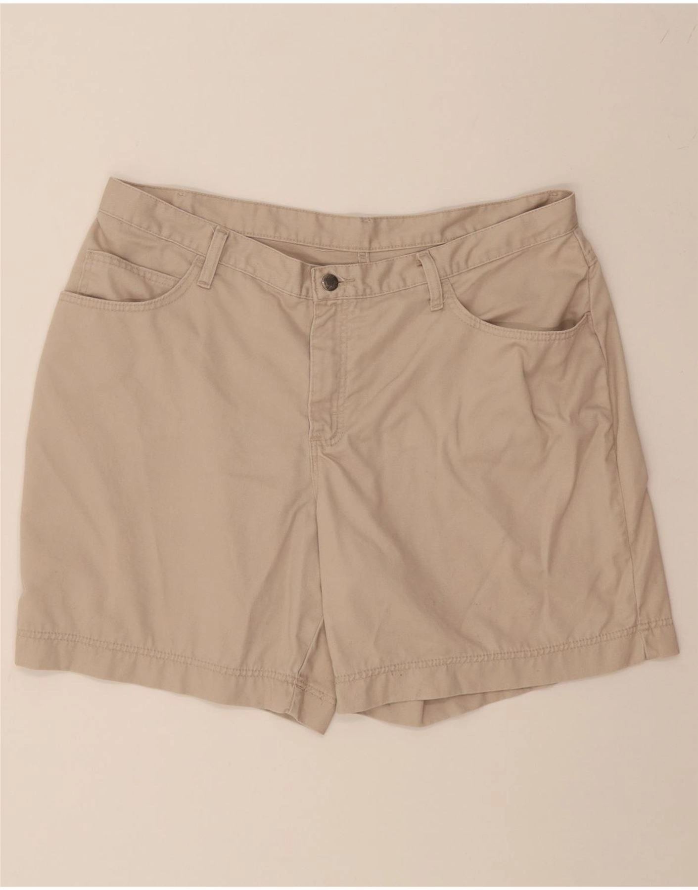 Unisex LEE Mens Casual Shorts US 18 2XL W36 Beige Cotton