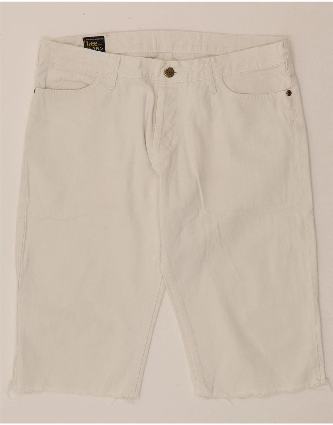 LEE Mens Casual Shorts W32 Medium White Athletic Vibe Recycled Polyester Blend