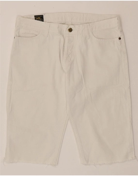 LEE Mens Casual Shorts W32 Medium White Athletic Vibe Recycled Polyester Blend