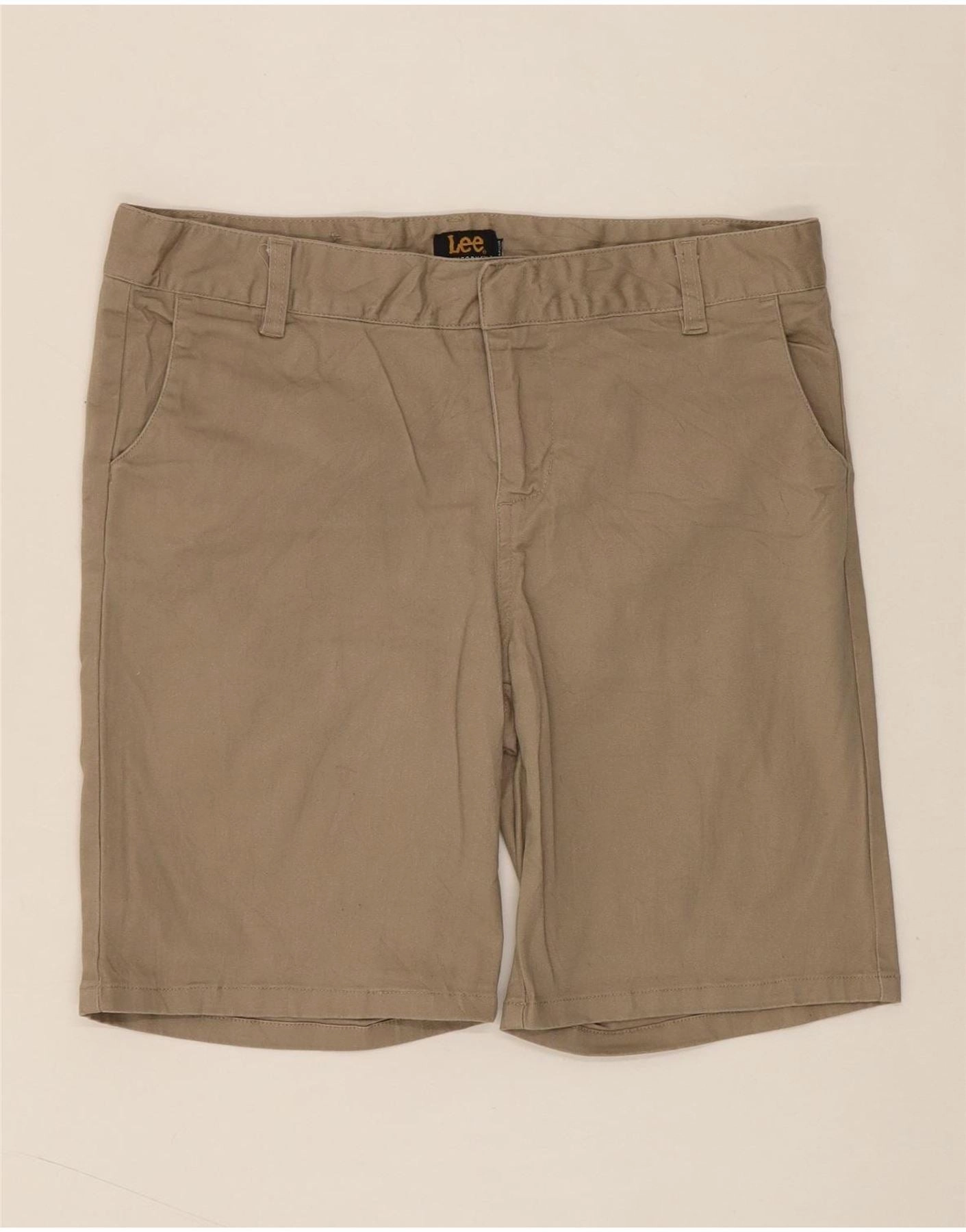 retail industry LEE Mens Chino Shorts W32 Large Beige Cotton
