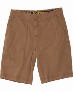 LEE Mens Chino Shorts W34 Large  Brown Cotton Soft Fabric school outfit