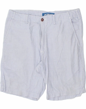 Effortless Style RecycledPolyester LEE Mens Chino Shorts W36 Large Blue Check Cotton