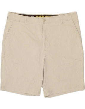Reflective Trim Detail LEE Mens Chino Shorts W42 2XL Beige Cotton