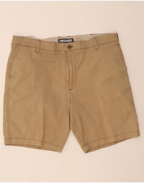Exclusive item Hot Weather LEE Mens Chino Shorts W42 2XL Beige Cotton