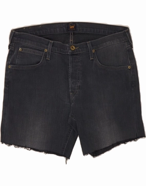 LEE Mens Daren Denim Shorts W33 Large Grey Cotton Durable Feel elastic waistband