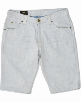 Quick Response Fit LEE Mens Denim Shorts W31 Medium Blue Cotton