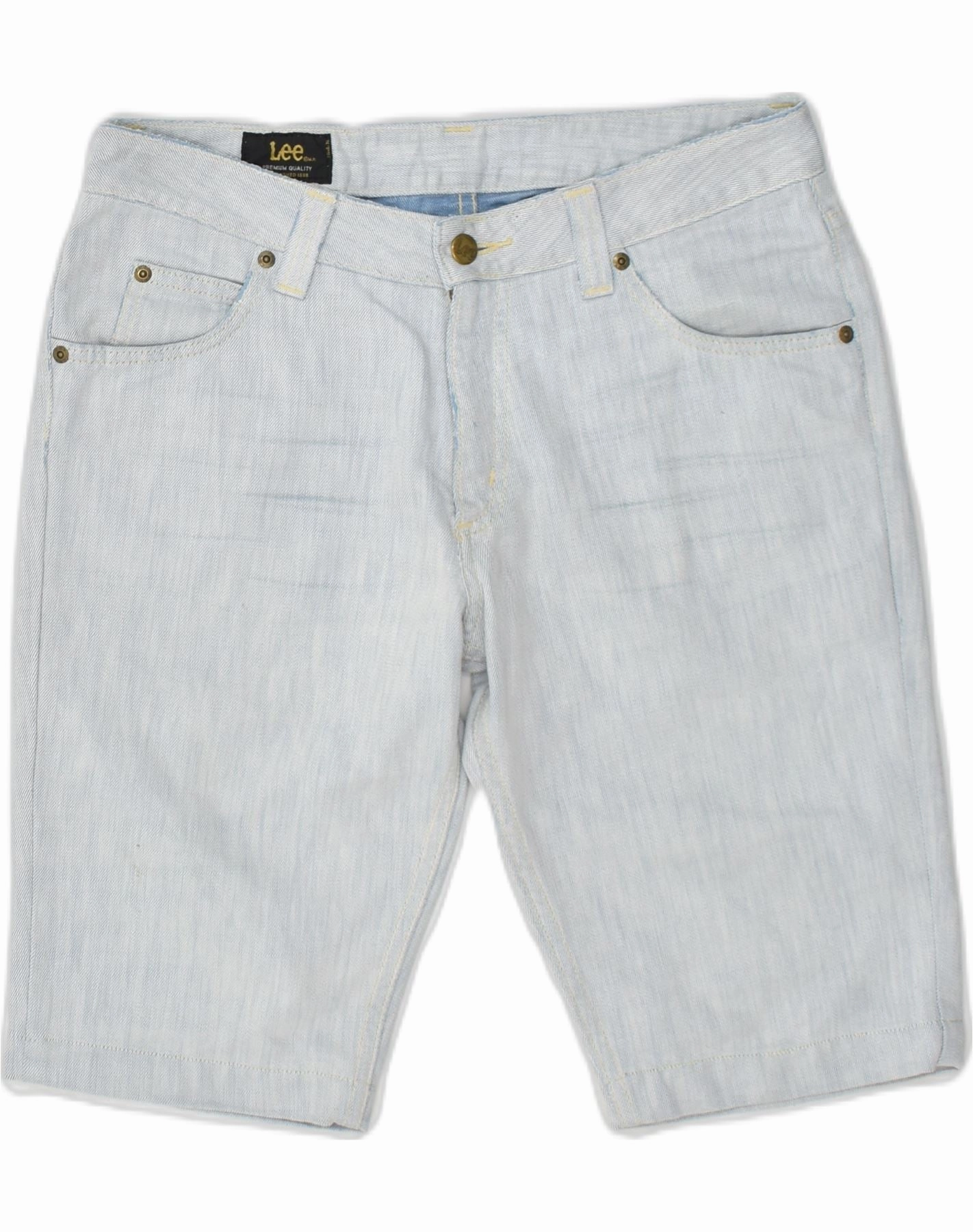 Quick Response Fit LEE Mens Denim Shorts W31 Medium Blue Cotton