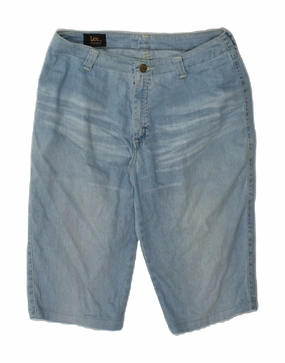 denim material LEE Mens Denim Shorts W32 Medium Blue Cotton
