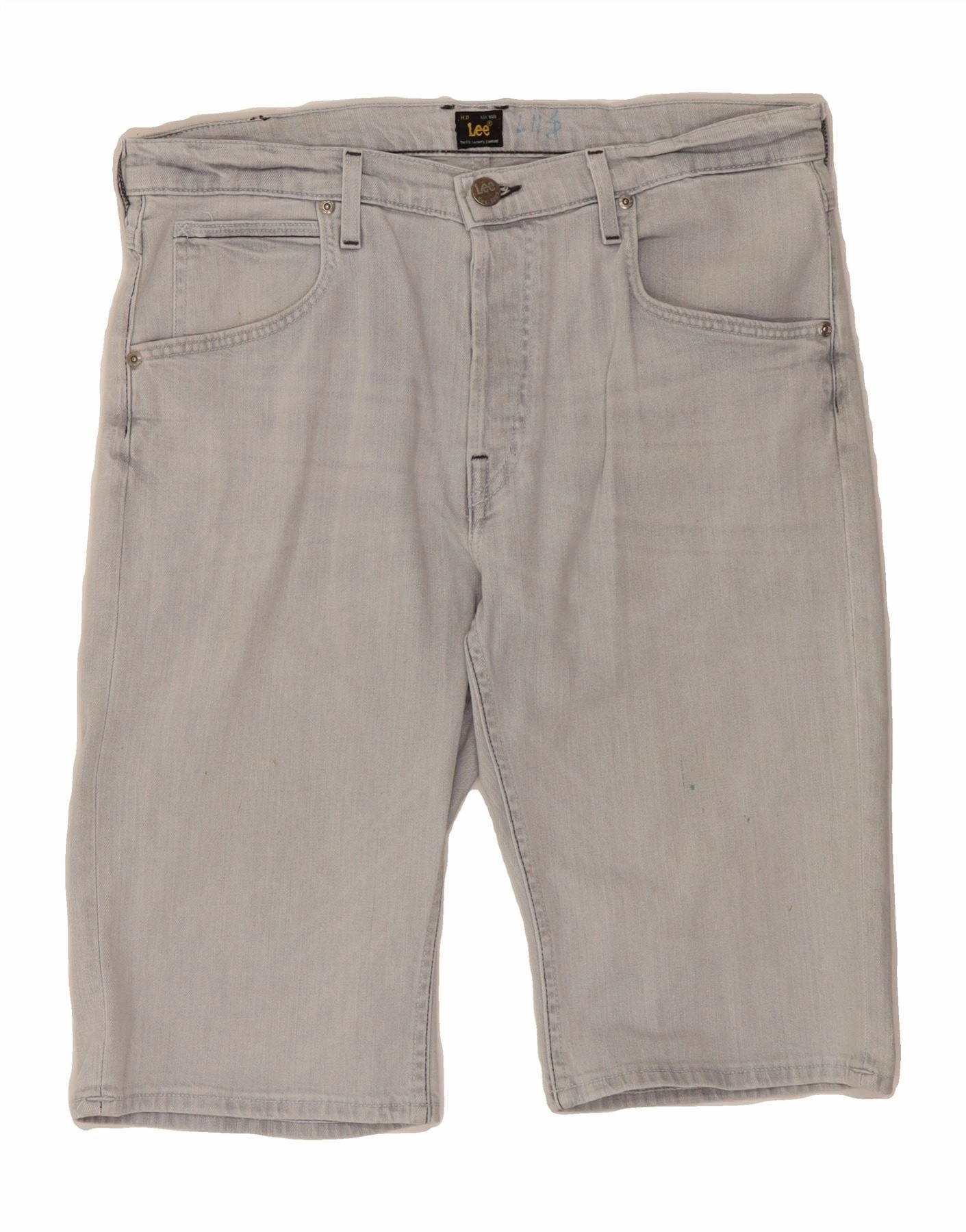 Non Binding Leg Openings LEE Mens Denim Shorts W32 Medium Grey Cotton