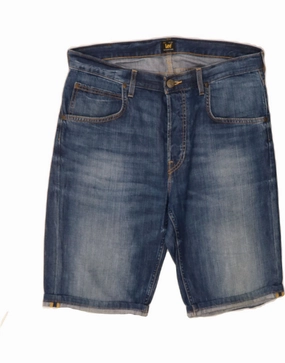 clean look Non Binding Leg Openings LEE Mens Denim Shorts W33 Medium Blue Cotton