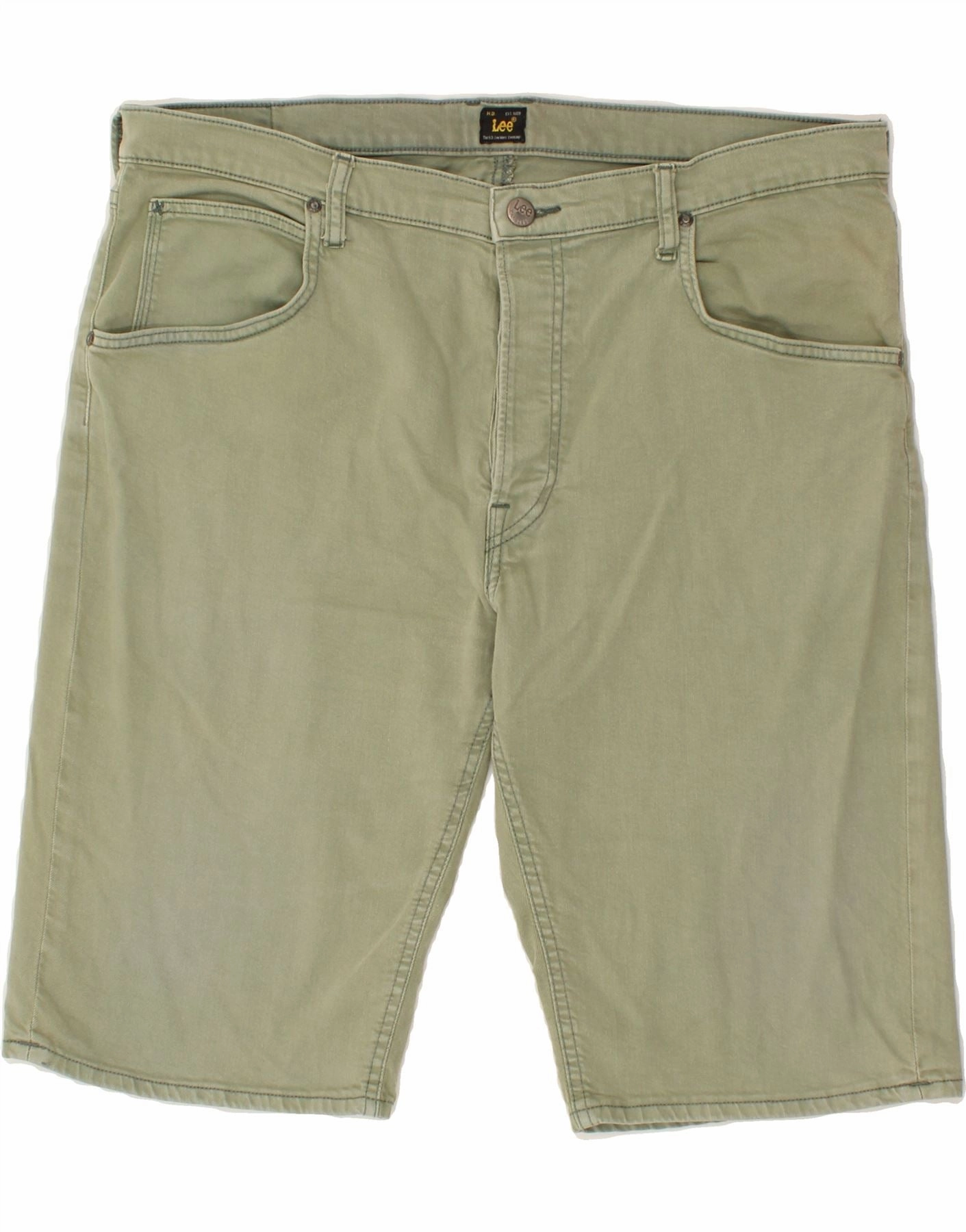 LEE Mens Denim Shorts W38 XL Green Cotton Beach-Ready Look