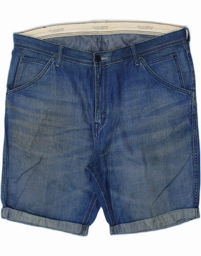 LEE Mens Denim Shorts W40 XL Blue Cotton Quick Access Zip Pockets