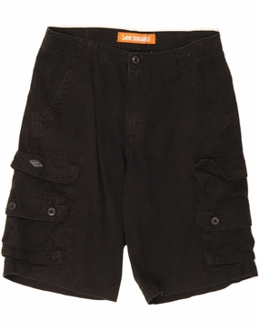 LEE Mens Dungarees Cargo Shorts  W30 Medium Black Cotton Flexible Motion Versatile Style