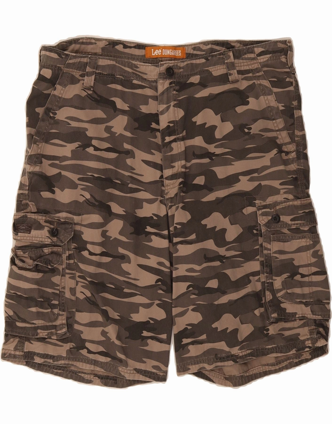 LEE Mens Dungarees Cargo Shorts W42 2XL Grey Camouflage Cotton Light Flex Wear striped shorts