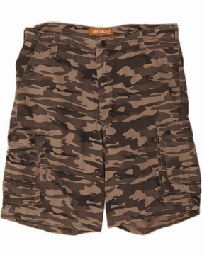 LEE Mens Dungarees Cargo Shorts W42 2XL Grey Camouflage Cotton Light Flex Wear striped shorts