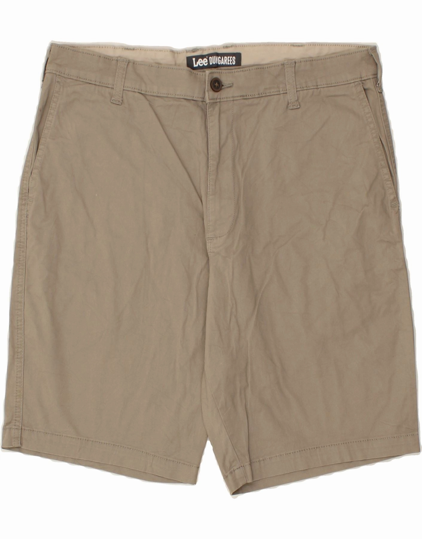 Fit Tech Ventilated Back Panels LEE Mens Dungarees Chino Shorts W36 Large Grey Cotton