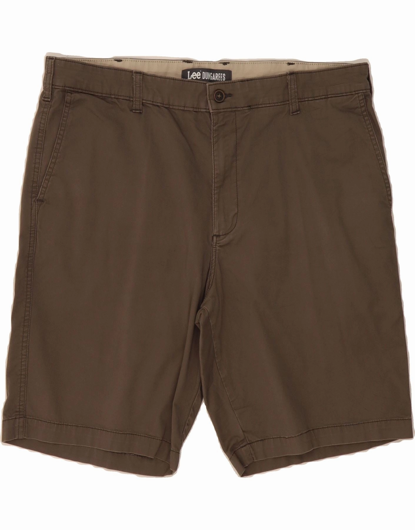 LEE Mens Dungarees Chino Shorts W38 XL Brown Cotton Daily Casual tall size