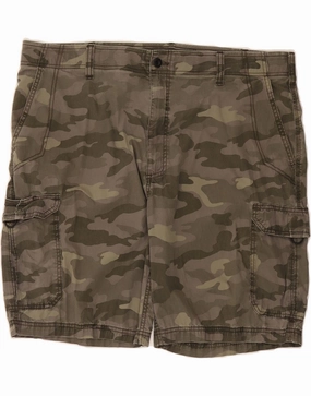 Travel Wear LEE Mens Extreme Comfort Cargo Shorts W42 2XL Green Camouflage Cotton