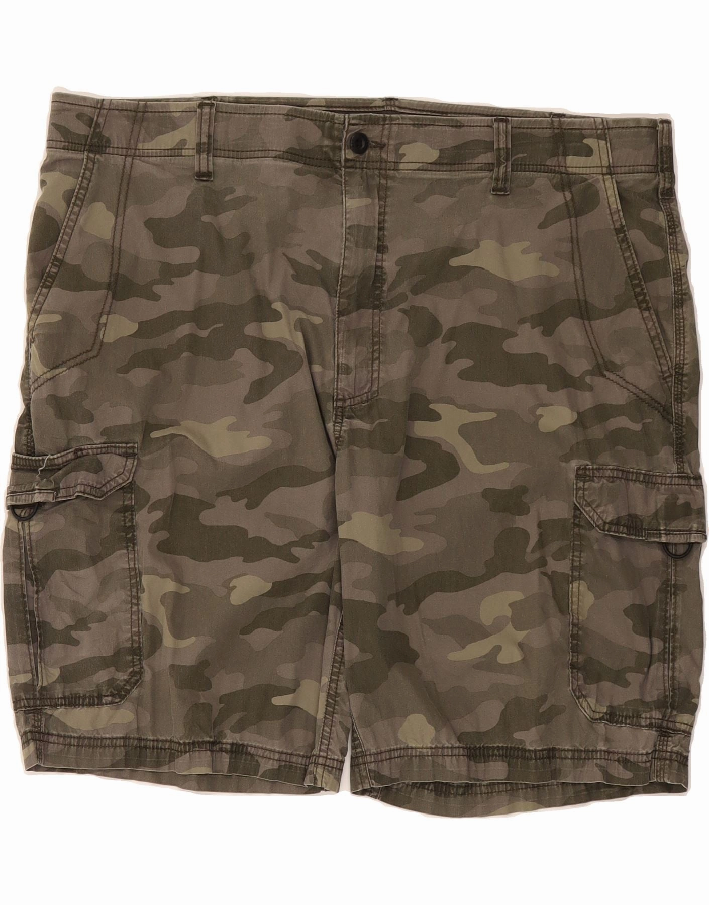 Travel Wear LEE Mens Extreme Comfort Cargo Shorts W42 2XL Green Camouflage Cotton