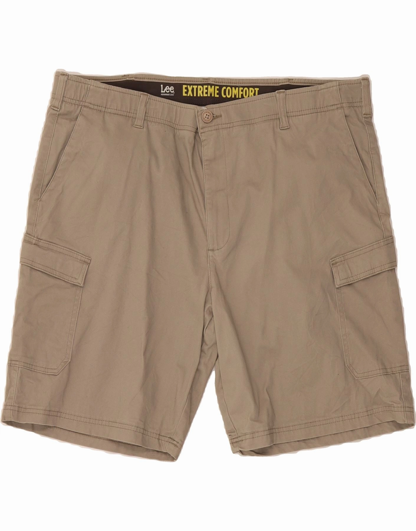 Outdoor Layer Stretch Layers LEE Mens Extreme Comfort Cargo Shorts W46 Large  Brown Cotton