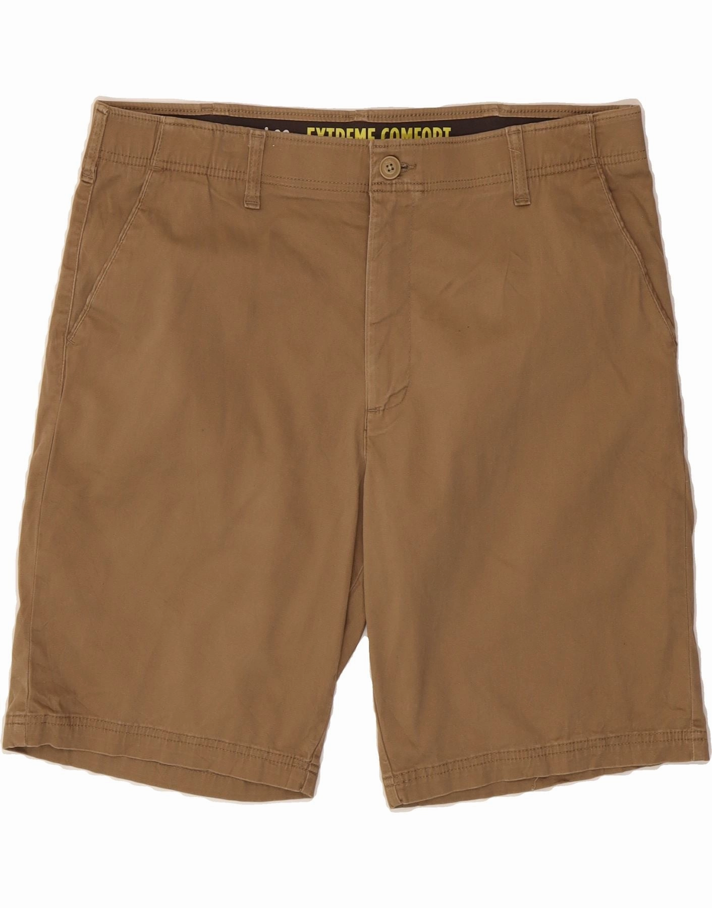 LEE Mens Extreme Comfort Chino Shorts W38 XL Brown Cotton Performance Design Quick Comfort